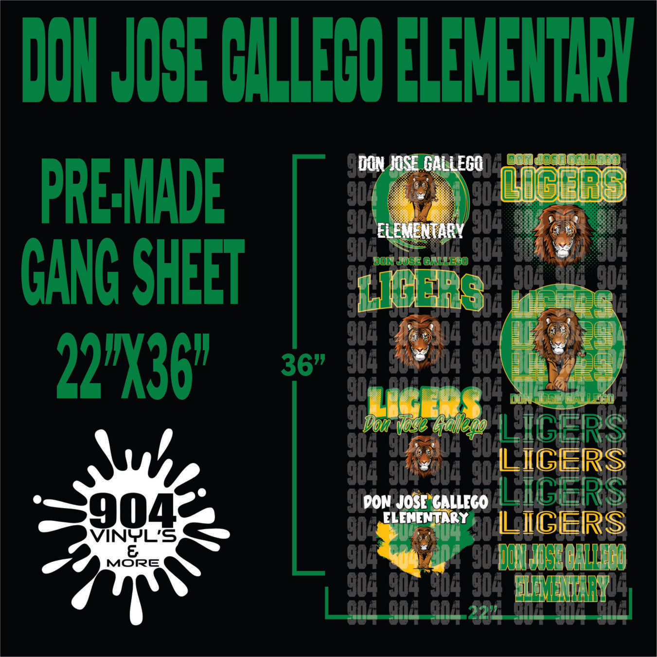 DON JOSE GALLEGO ELEMENTARY SCHOOL PREMADE GANG SHEET