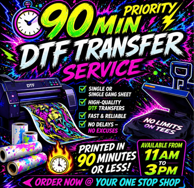 Rush Single DTF Gang Sheet (UP TO 60")