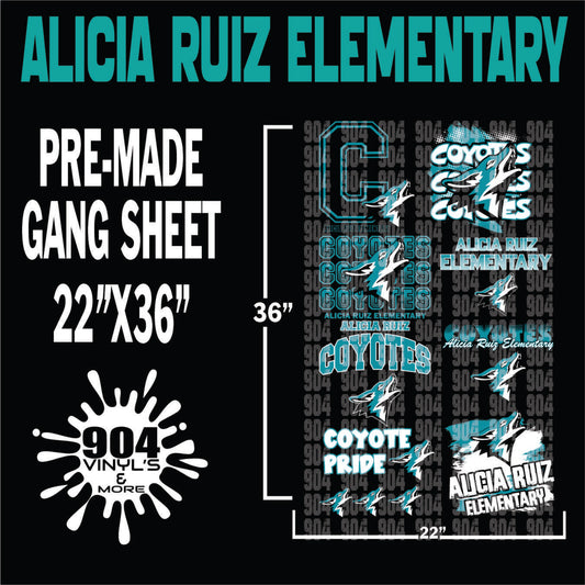 ALICIA RUIZ ELEMENTARY SCHOOL PREMADE GANG SHEET