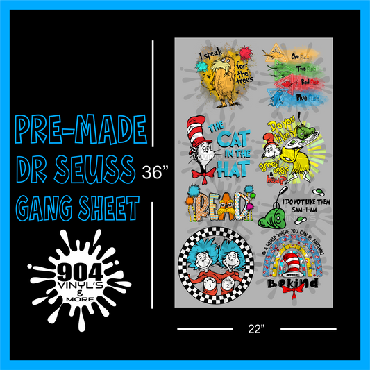 Pre-Made Dr. Seuss Gang Sheet (Youth Size) #4