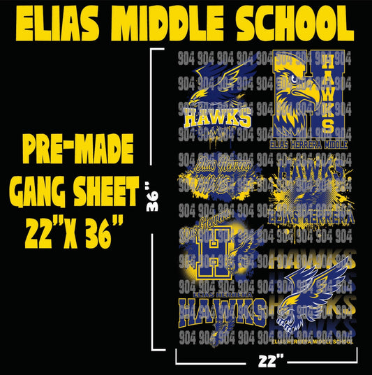 ELIAS MIDDLE SCHOOL PREMADE GANG SHEET