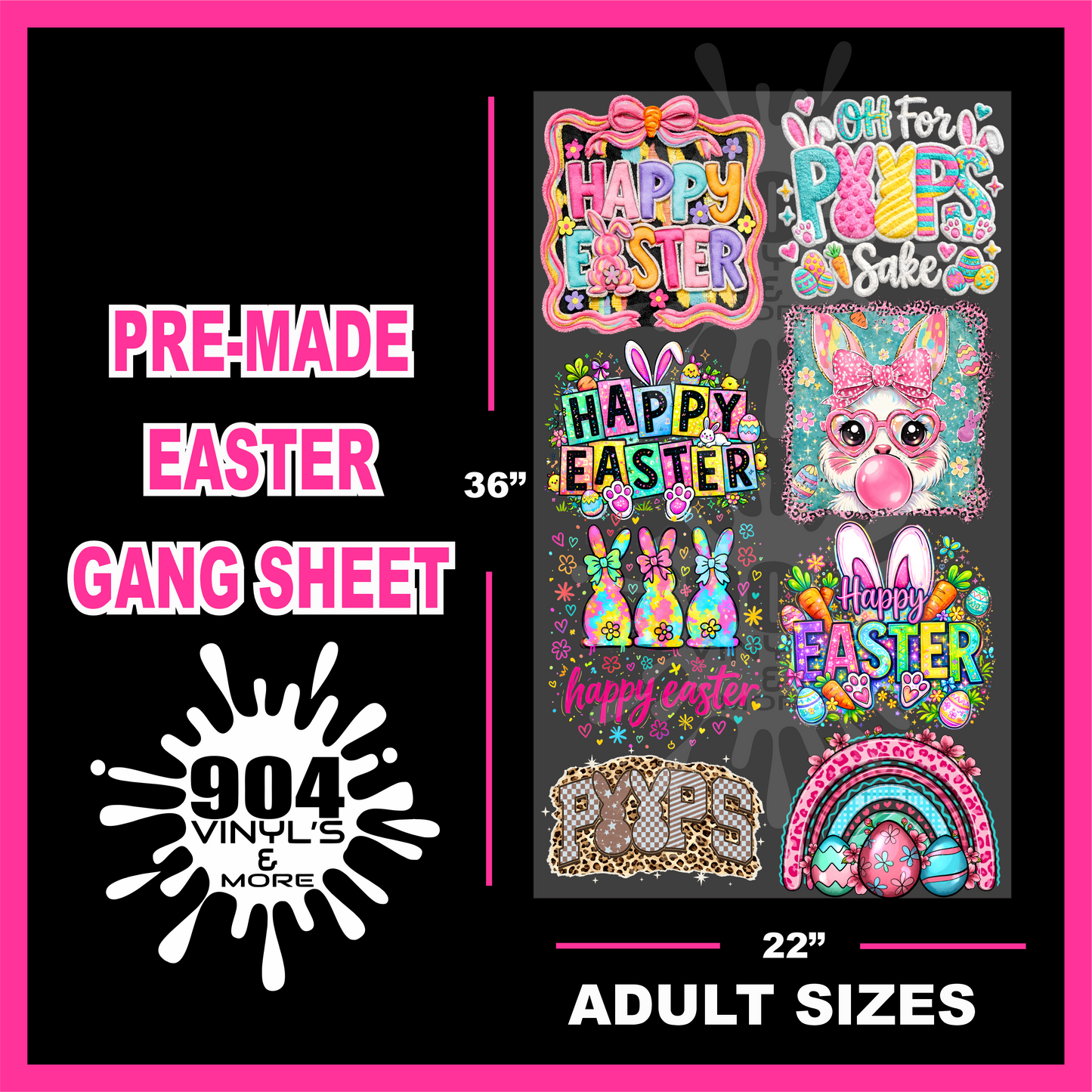 Pre-Made Easter Gang Sheet (Adult Size) #3