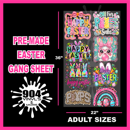 Pre-Made Easter Gang Sheet (Adult Size) #3