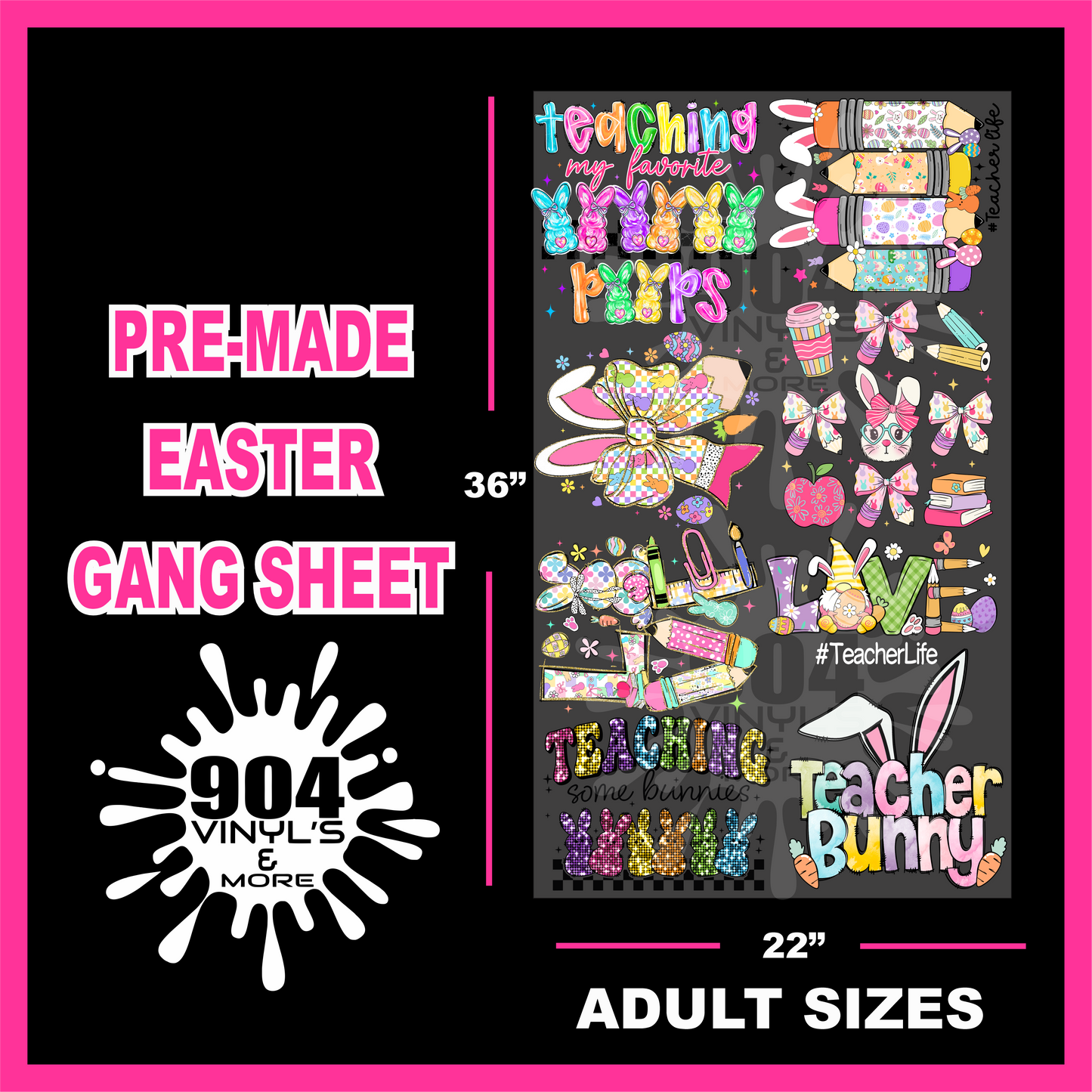 Pre-Made Easter Gang Sheet (Adult Size) #4