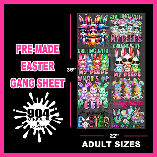 Pre-Made Easter Gang Sheet (Adult Size) #5