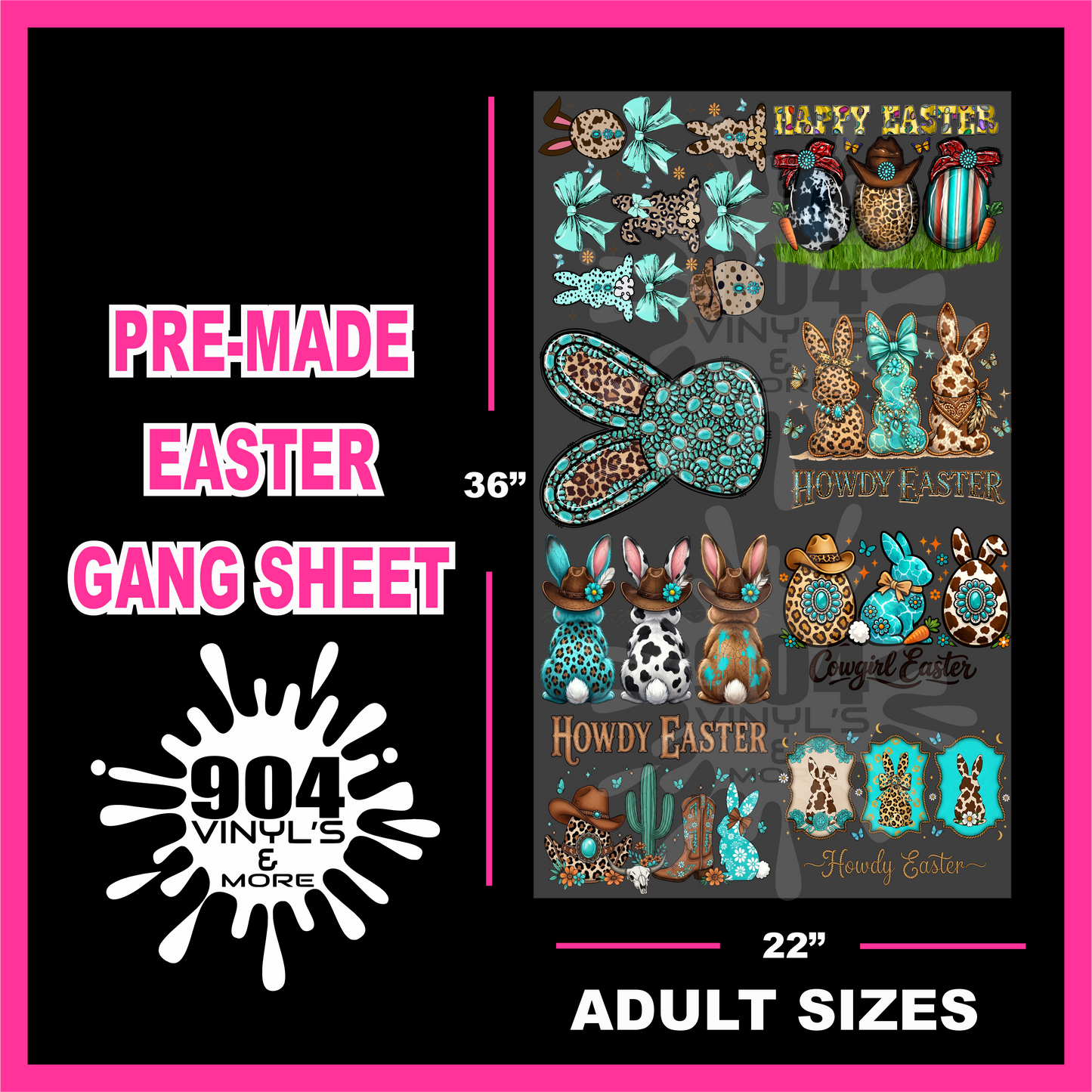 Pre-Made Easter Gang Sheet (Adult Size) #6