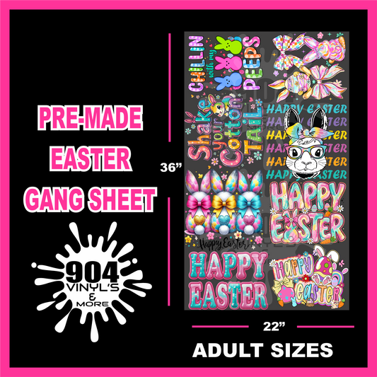 Pre-Made Easter Gang Sheet (Adult Size) #7