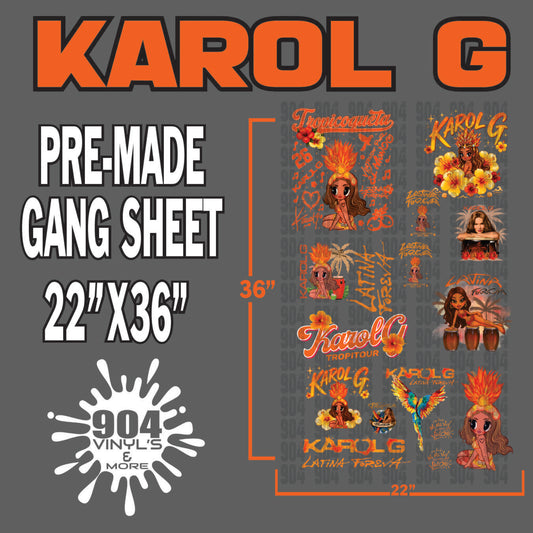 Karol G Pre-Made Gang Sheet #1