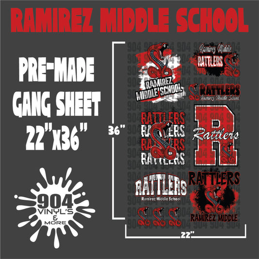 RAMIREZ MIDDLE SCHOOL PREMADE GANG SHEET
