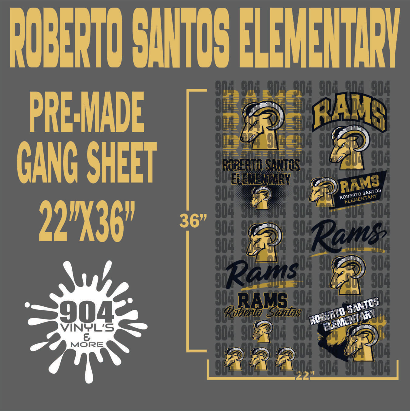 ROBERTO SANTOS ELEMENTARY SCHOOL PREMADE GANG SHEET