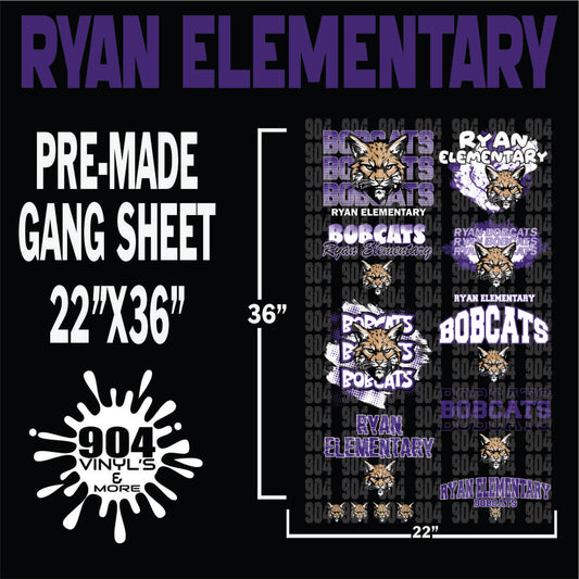 RYAN ELEMENTARY SCHOOL PREMADE GANG SHEET