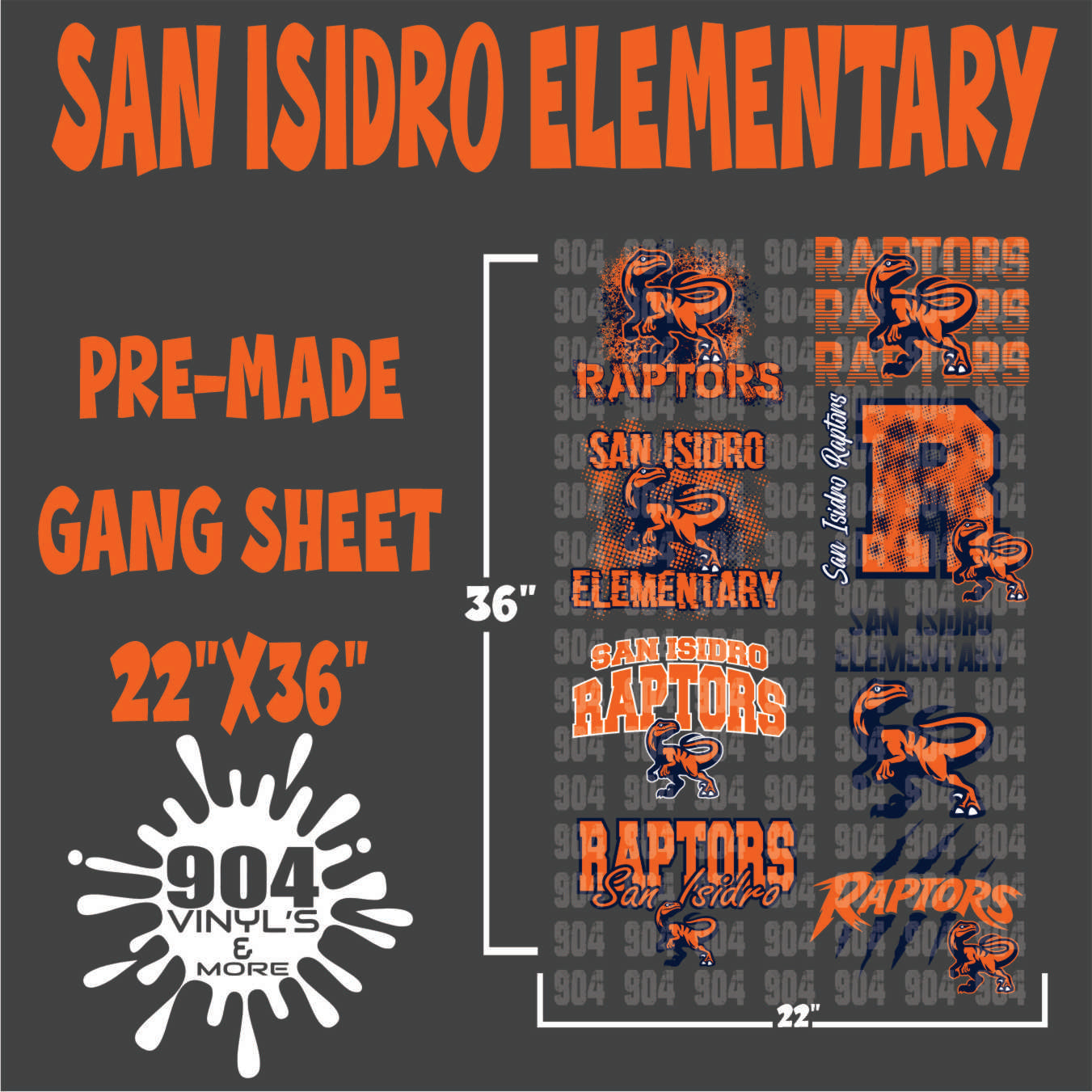SAN ISIDRO ELEMENTARY SCHOOL PREMADE GANG SHEET
