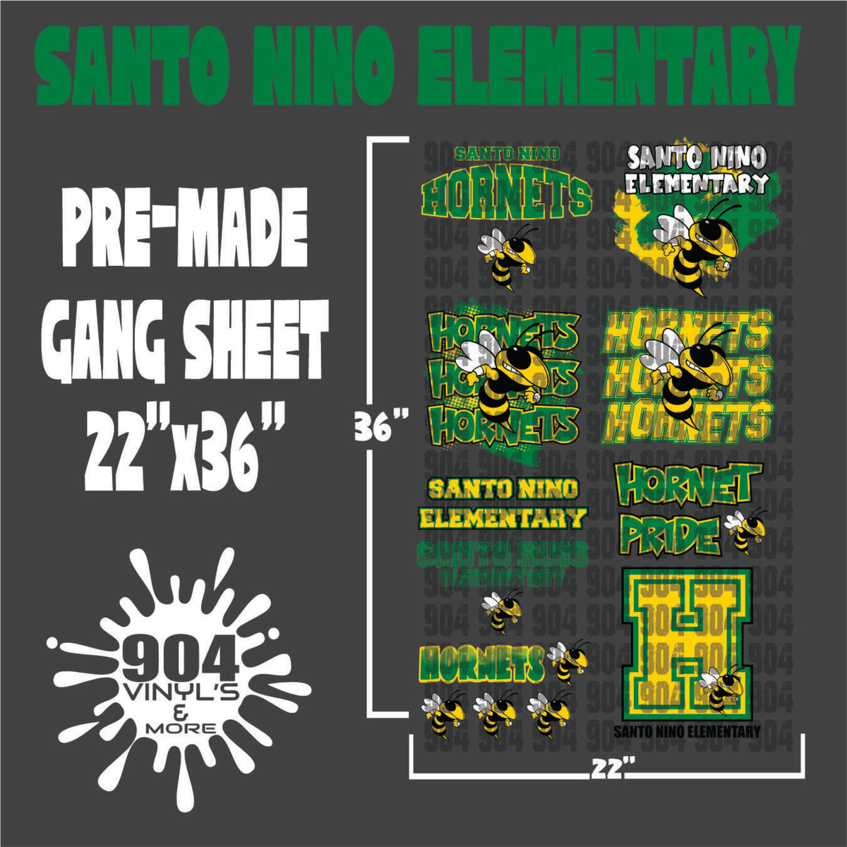 SANTO NINO ELEMENTARY SCHOOL PREMADE GANG SHEET