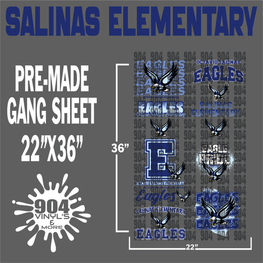 O. SALINAS ELEMENTARY SCHOOL PREMADE GANG SHEET